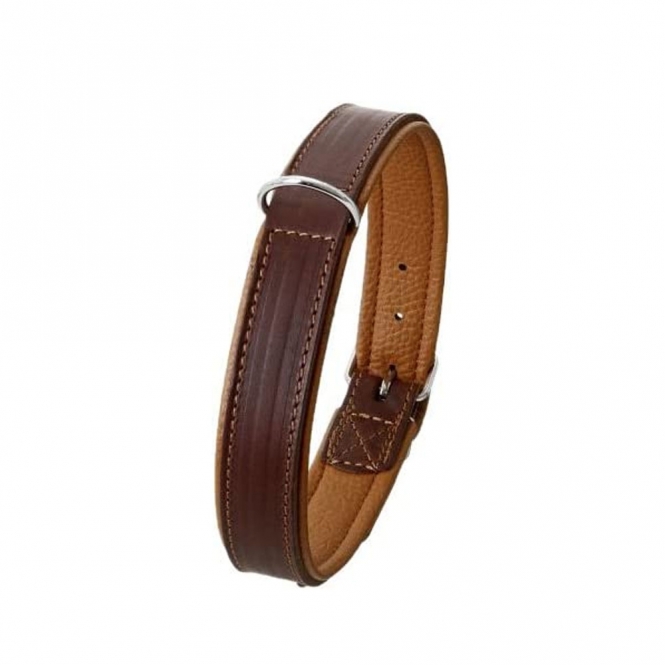 Karlie Rondo Halsband unterlegt - Braun - 22 mm / 52 cm