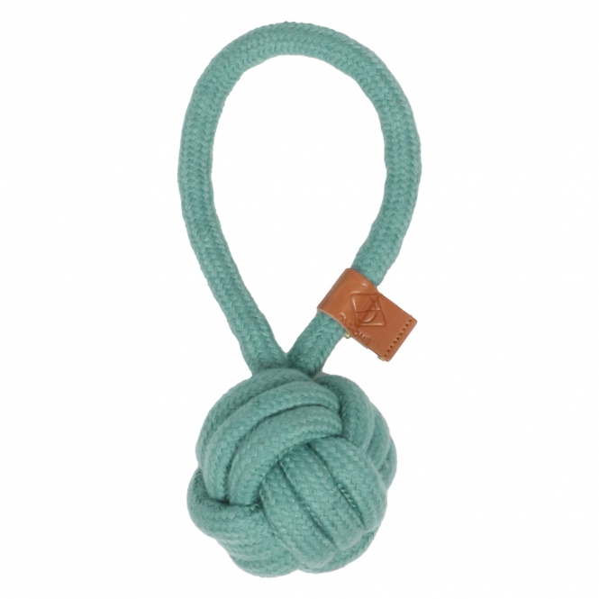 D&D Knotenball mit Schlaufe Harper - blau - 18,5 x 6cm