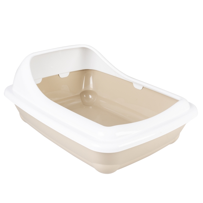 Duvoplus Katzentoilette Birba mit Rand - Mocaccino - S - 38 x 31 x 13cm