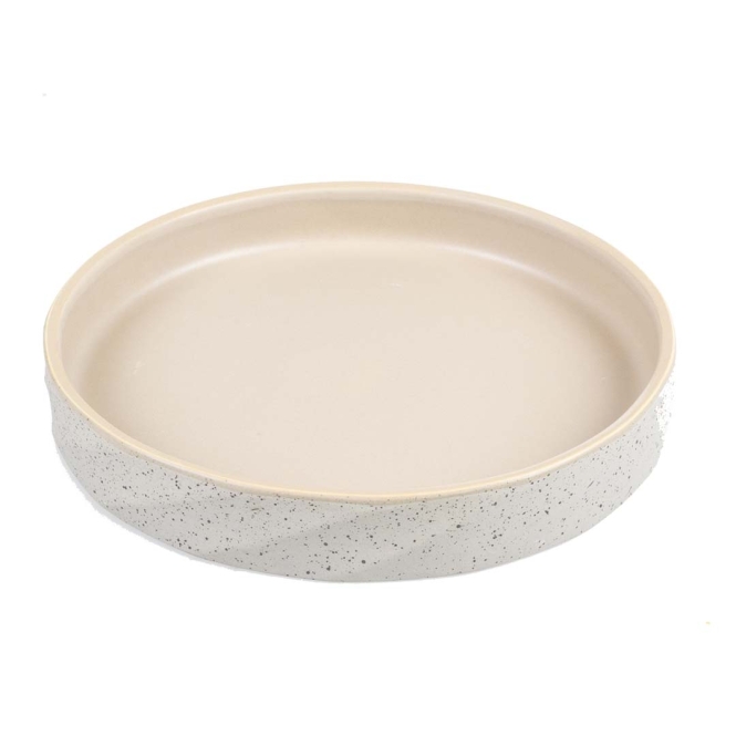 Duvoplus flacher Keramiknapf Stone Wavy Dune - 260ml - 14,5x14,5x3cm