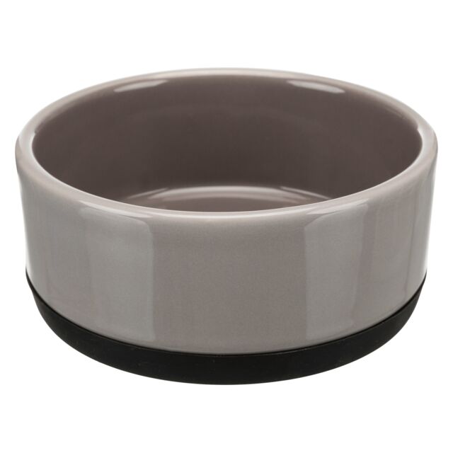 Trixie Keramiknapf grau mit Gummiring - 0,75 l/ø 16 cm