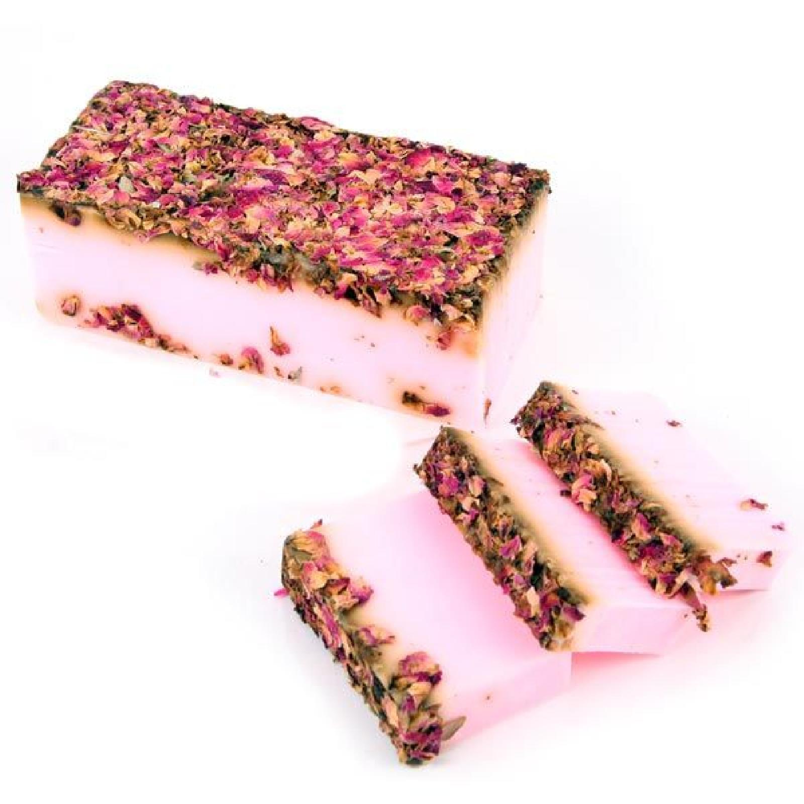 Rose & Rosenblätter - Seifenstück