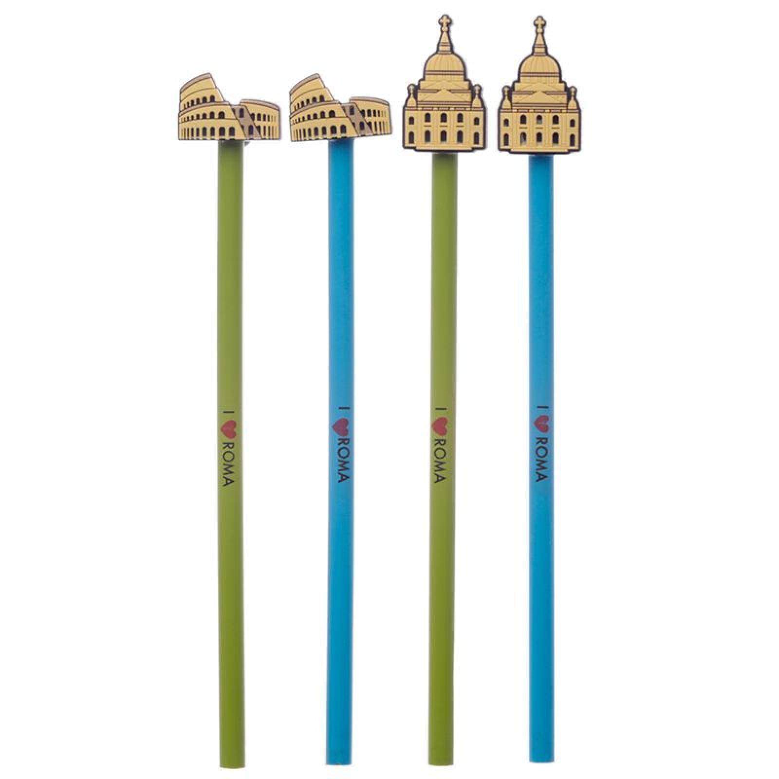 I Heart Roma Bleistift mit PVC Topper (pro Stück)