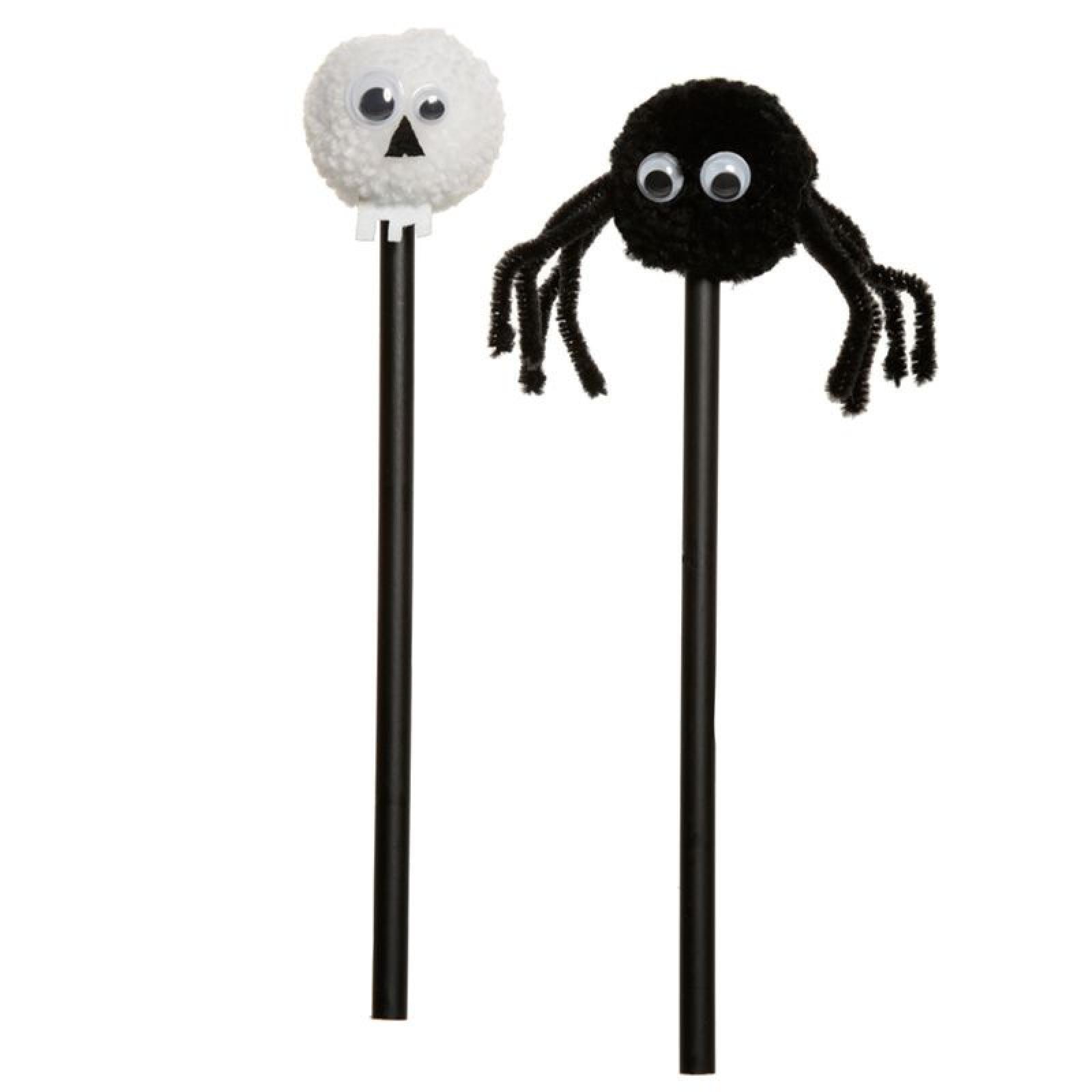 Totenkopf & Spinne Pompon Bleistift (pro Stück)