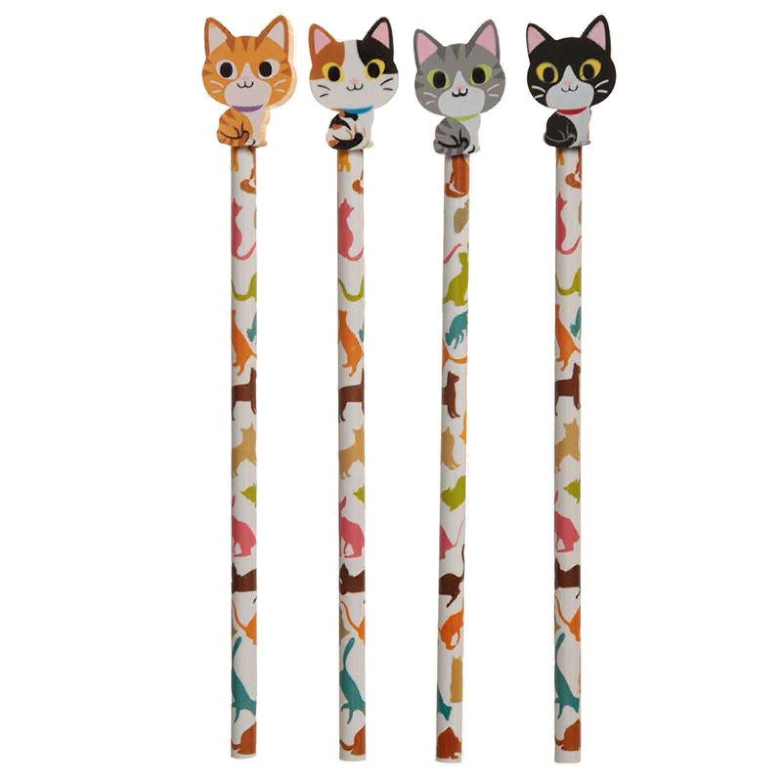 Katze Bleistift mit Radiergummi  (pro Stück)