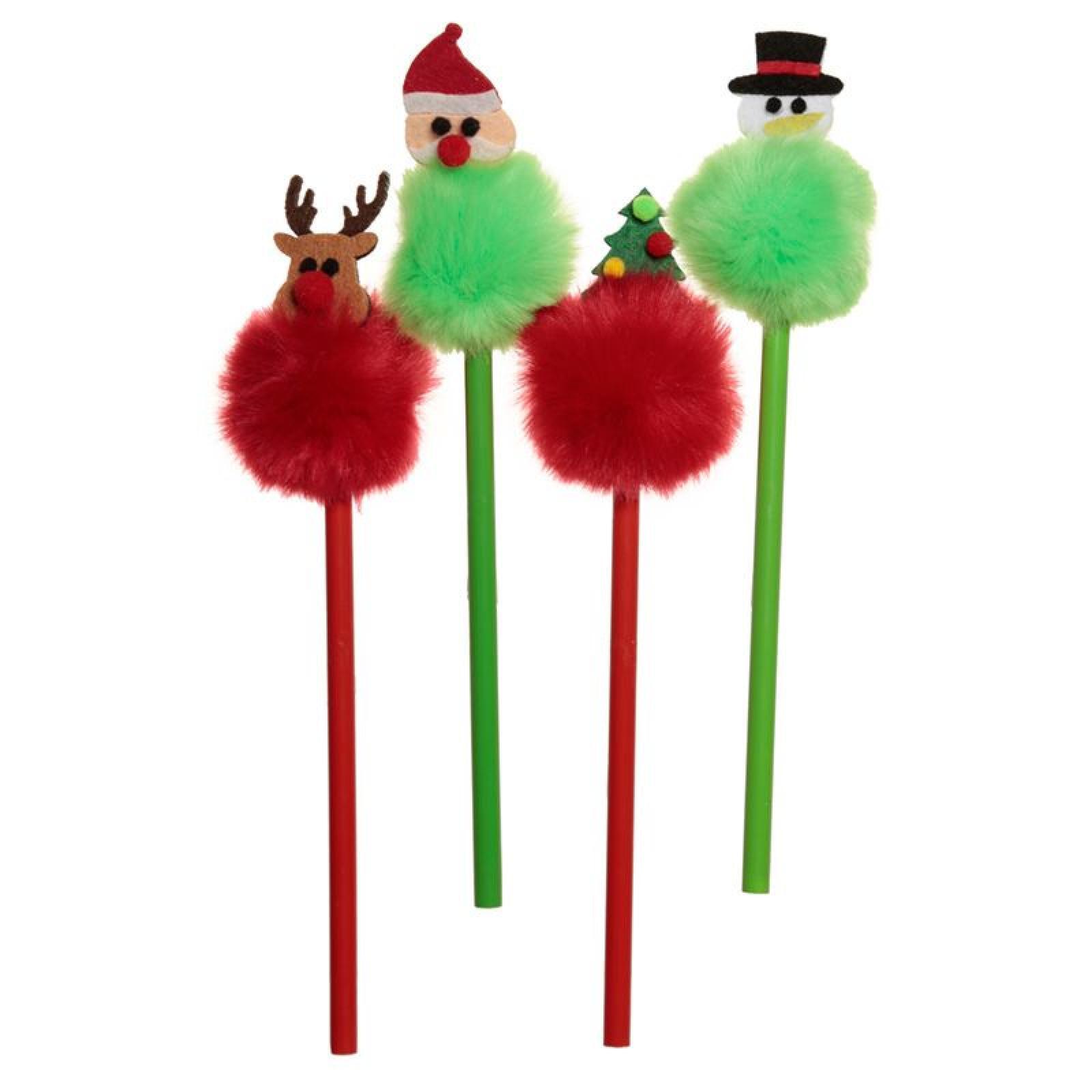 Weihnachten Pompon Bleistift (pro Stück)