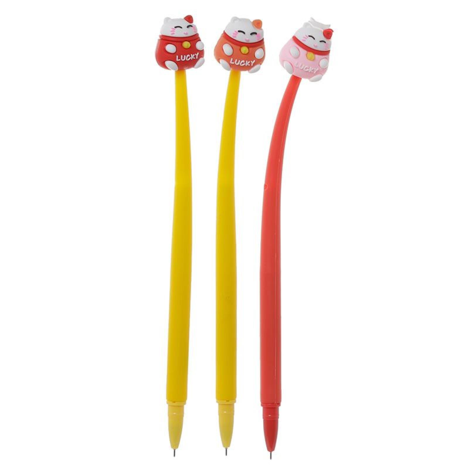 Maneki Neko Glückskatze feine Spitze Kugelschreiber Kuli (pro Stück)