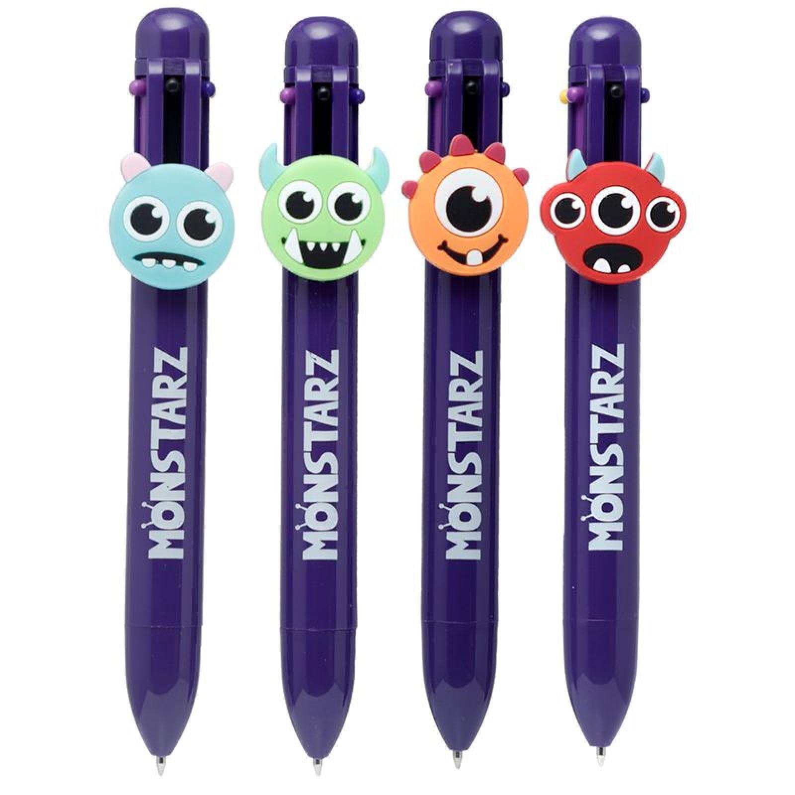 Monstarz Monster Mehrfarbiger Stift mit Charm Topper (6 Farben) (pro Stück)