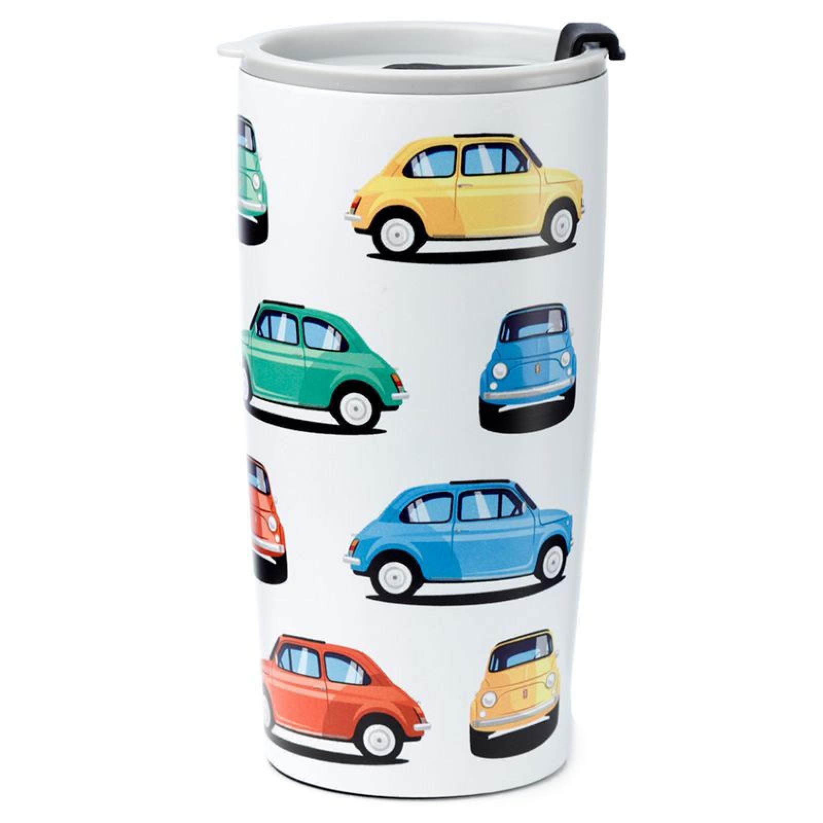 Fiat 500 Retro Thermobecher für Lebensmittel und Getränke aus Edelstahl 500ml