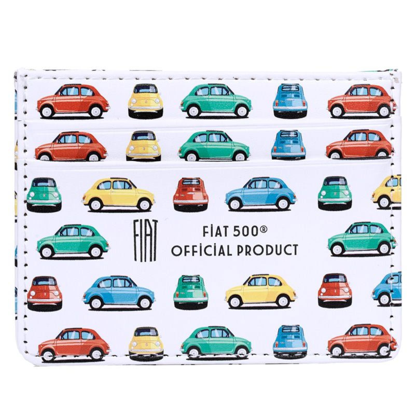 Fiat 500 Retro Kreditkartenetui aus Stoff mit kontaktlosem RFID Schutz (pro Stück)
