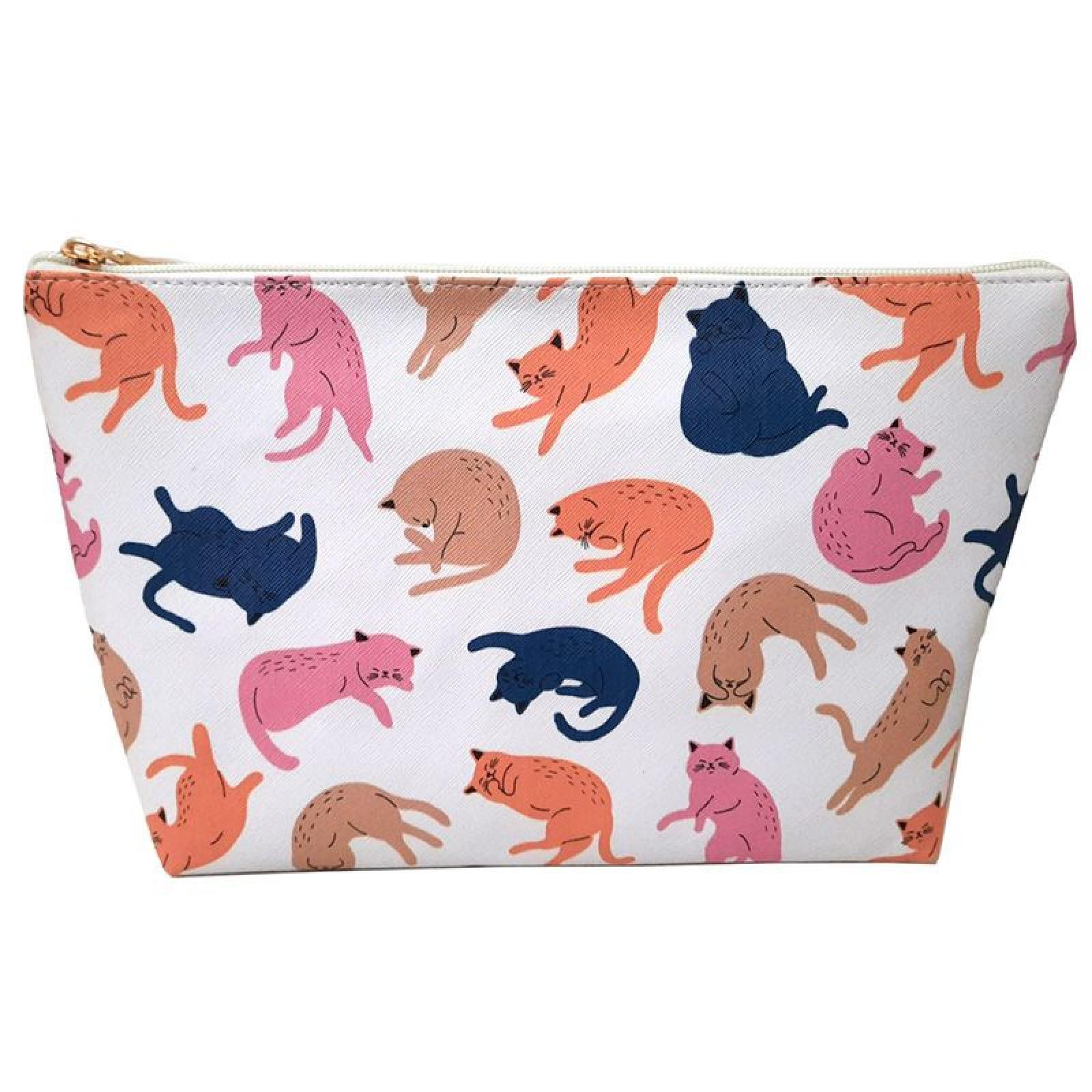 Cat's Life Katze Großer PVC Waschbeutel Schminktasche