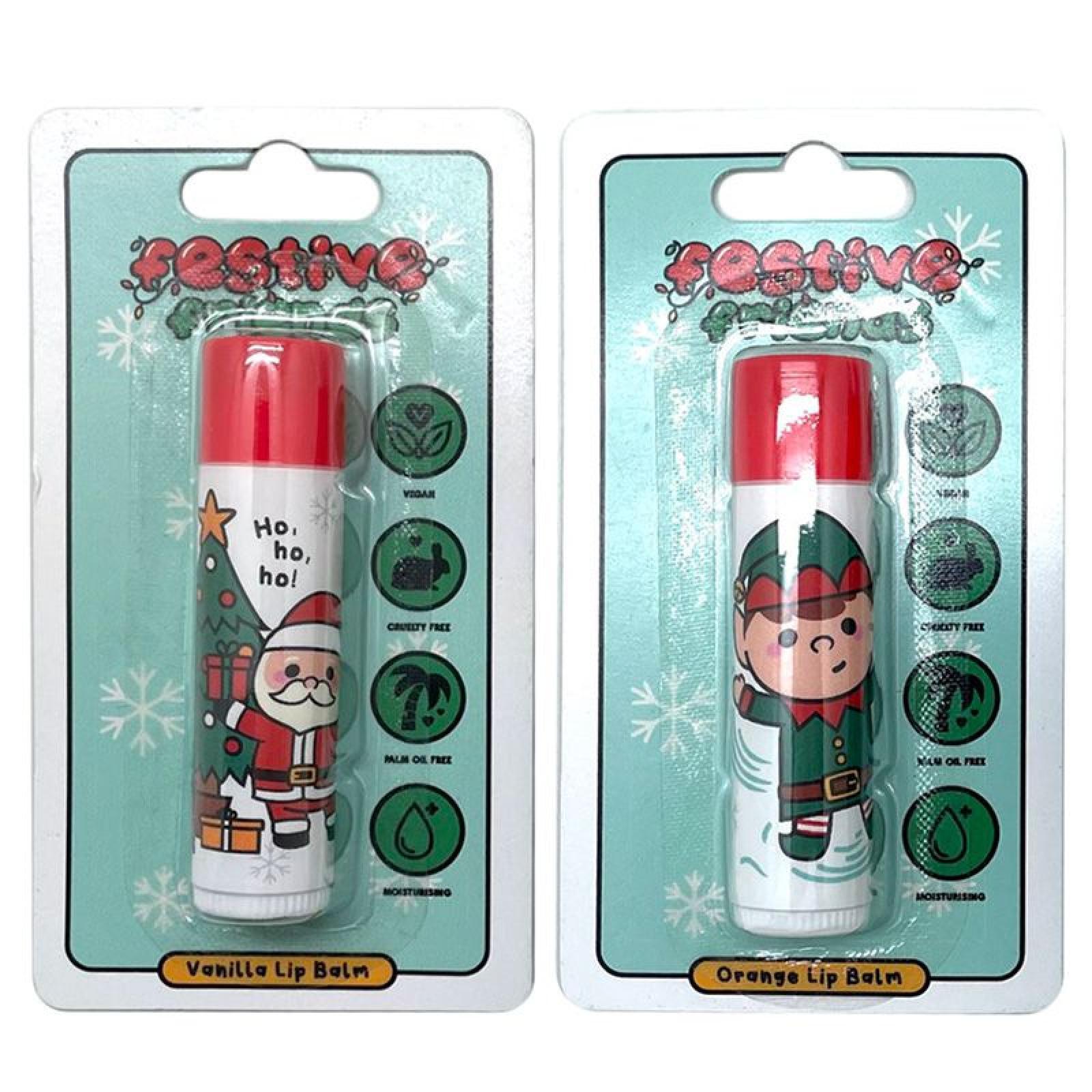 Weihnachten Festive Friends Elf & Weihnachtsmann Lippenpflegestift - Orange (Elf) & Vanille (Santa) (pro Stück)