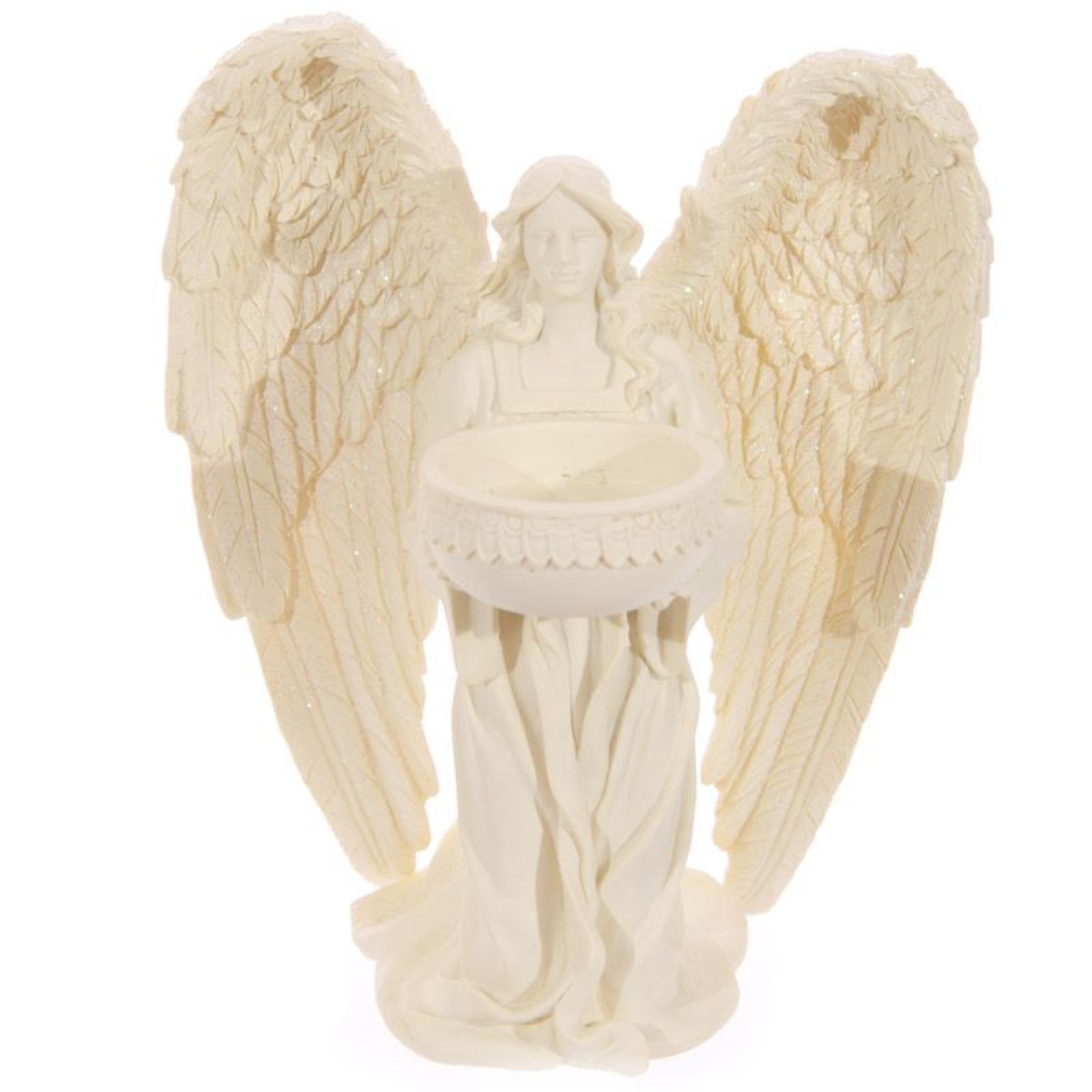 Engel auf Knie Teelichthalter 18cm